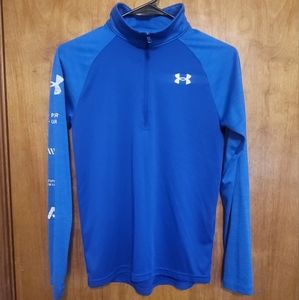 Boys Blue Under Armour Half Zip pullover Top